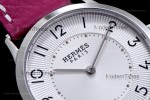 Hermes Slim D Series SS/LE BVF Wht/Red Quartz 