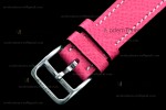 Hermes Slim D Series SS/LE BVF Wht/Pin Diams Quartz 
