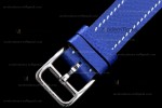 Hermes Slim D Series SS/LE BVF Wht/Blu Diams Quartz 