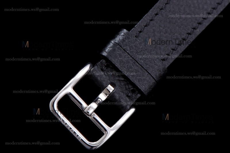 Hermes Slim D Series SS/LE BVF Wht/Blk Quartz 