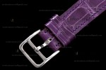 Hermes Slim D Series SS/LE BVF Wht/Per Diams Quartz 