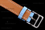 Hermes Slim D Series SS/LE BVF Wht/Blu Diams Quartz 