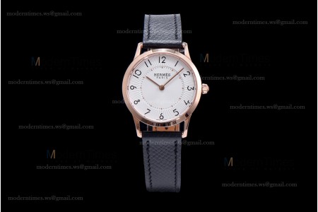 Hermes Slim D Series RG/LE BVF Wht/Blk Quartz 