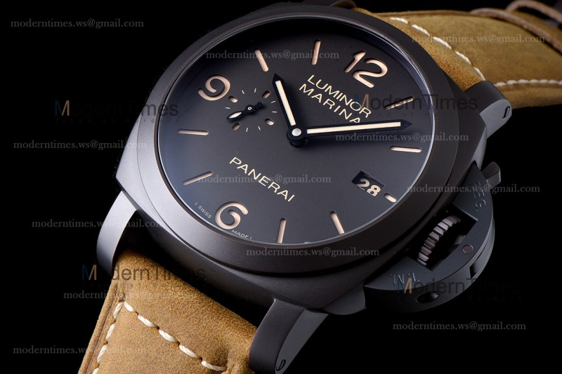 Panerai Luminor 1950 Series Cer/LE Blk/Bro VSF P.9001 Automatic PAM00386