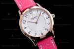 Hermes Slim D Series RG/LE BVF Wht/Pin Quartz 