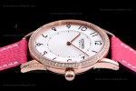 Hermes Slim D Series RG/LE BVF Wht/Pin Diams Quartz 