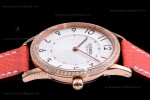 Hermes Slim D Series RG/LE BVF Wht/Red Diams Quartz 