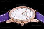 Hermes Slim D Series RG/LE BVF Wht/Per Diams Quartz 