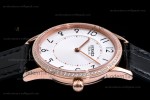 Hermes Slim D Series RG/LE BVF Wht/Blk Diams Quartz 