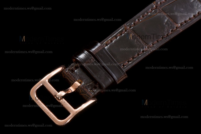 Hermes Slim D Series RG/LE BVF Wht/Bro Diams Quartz 