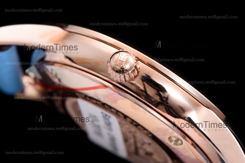 Hermes Slim D Series RG/LE BVF Wht/Blk Quartz 