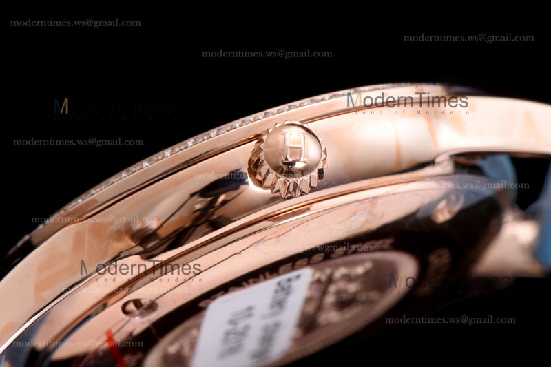 Hermes Slim D Series RG/LE BVF Wht/Red Diams Quartz 