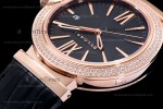 Bvlgari LVCEA Series RG/LE Blk/Blk Diams BVF Automatic 