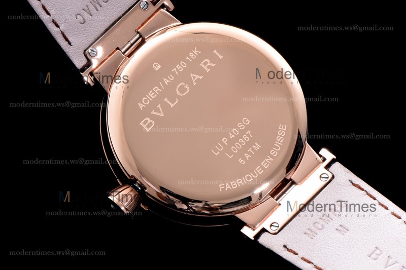Bvlgari LVCEA Series RG/LE Wht/Blk Diams BVF Automatic 