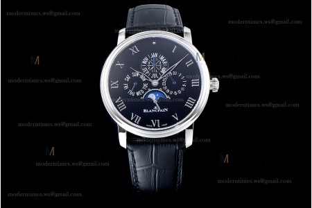 Blancpain Villeret SS/LE Blk/Blk Sapphire ZBF Automatic 6659-3431-55B