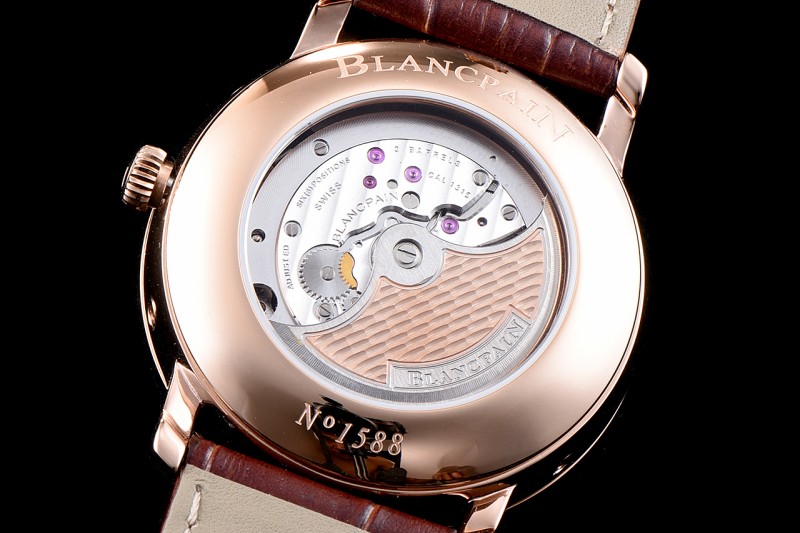 Blancpain Villeret RG/LE Wht/Bro Sapphire ZBF Automatic 6057-3642-55B