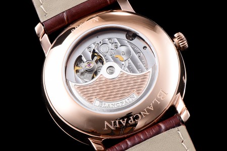 Blancpain Villeret RG/LE Wht/Bro Sapphire ZBF Automatic 6057-3642-55B