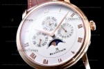 Blancpain Villeret RG/LE Wht/Bro Sapphire ZBF Automatic 6057-3642-55B