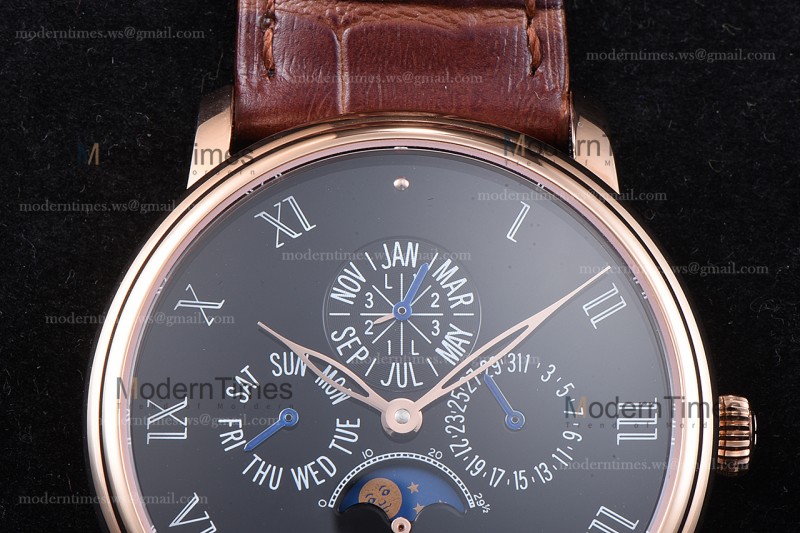 Blancpain Villeret RG/LE Blk/Bro Sapphire ZBF Automatic 6659-3631-58B