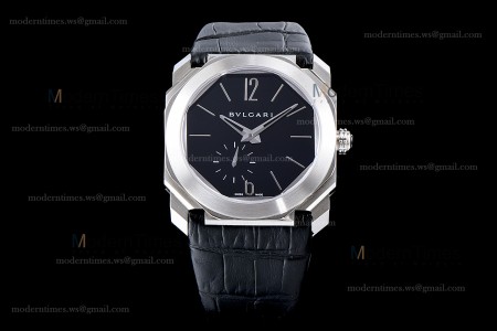 Bvlgari OCTO Series SS/LE Blk/Blk EMO Automatic 