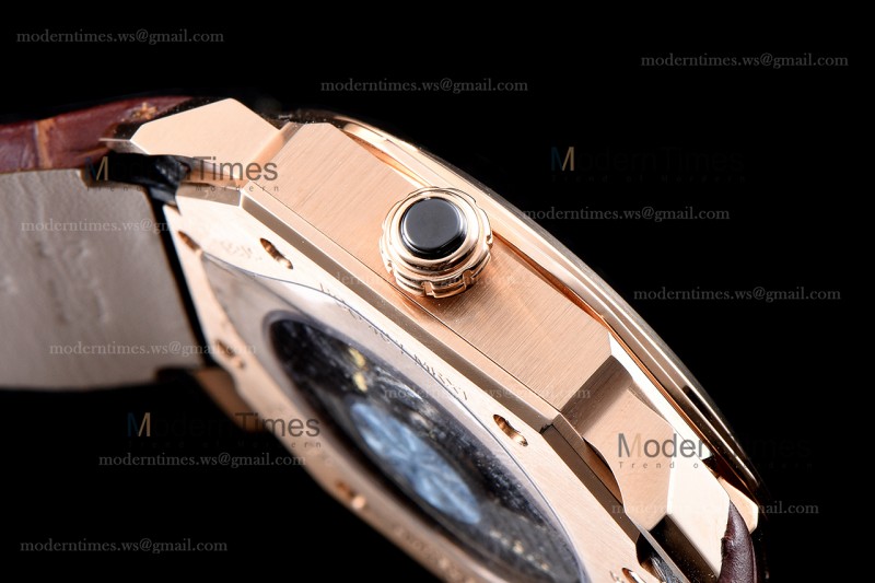 Bvlgari OCTO Series RG/LE Blk/Blk EMO Automatic 