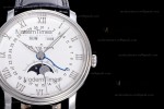 Blancpain Villeret SS/LE Wht/Blk Sapphire OMF Automatic 6654A-1127-55B