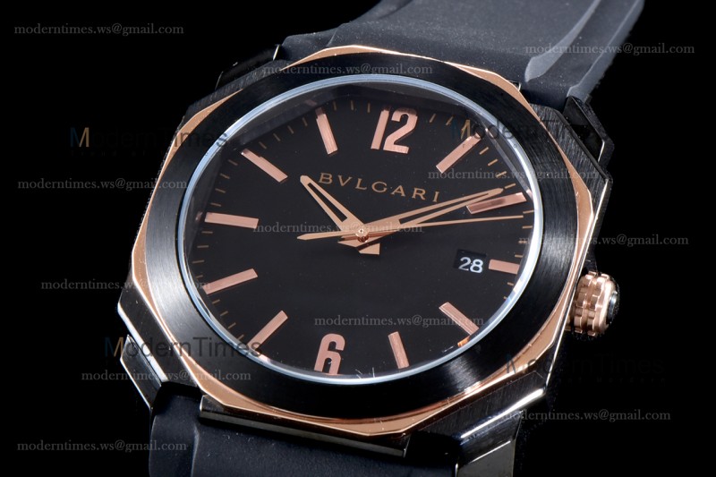 Bvlgari OCTO Series RG/RU Quartz WMJ 102581 BGO41BBSVD