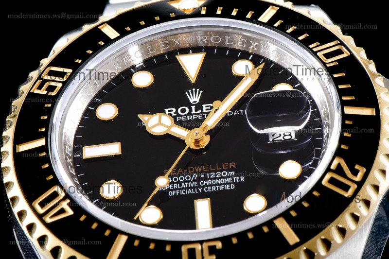 Rolex Sea Dweller Series SS/SS Ceramic YG/SS Ceramic Black ARF Automatic Cal.ASIA2836-2 126603-0001 904L V3