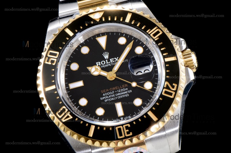 Rolex Sea Dweller Series SS/SS Ceramic YG/SS Ceramic Black ARF Automatic Cal.ASIA2836-2 126603-0001 904L V3
