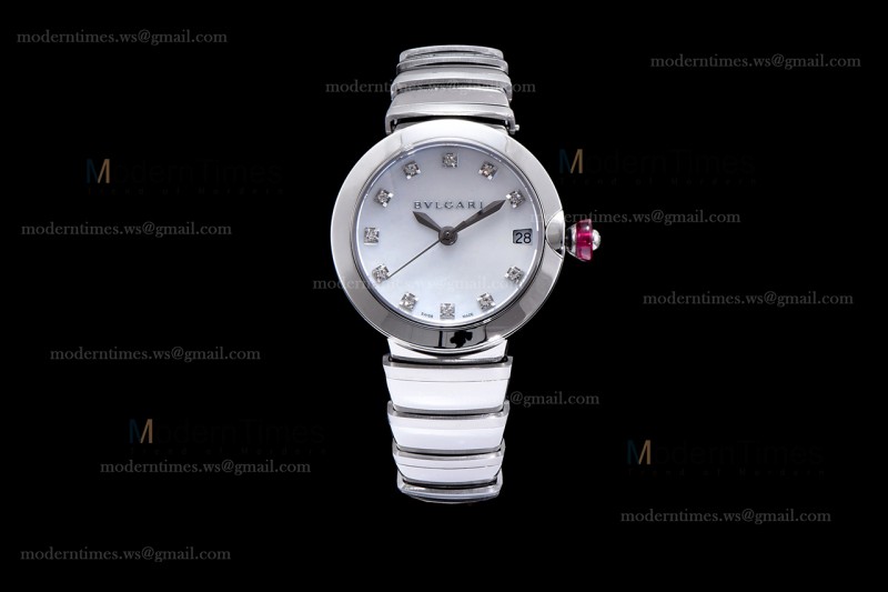 Bvlgari LVCEA Series SS/SS Wht BVF Automatic/Quartz 102199 LU33WSSD/11