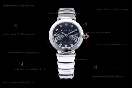 Bvlgari LVCEA Series SS/SS Blk BVF Automatic/Quartz 102195 LU28C6SSD