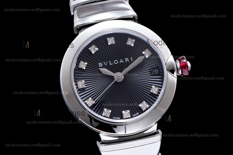 Bvlgari LVCEA Series SS/SS Blk BVF Automatic/Quartz 102195 LU28C6SSD