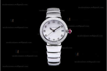 Bvlgari LVCEA Series Diams SS/SS Wht BVF Automatic/Quartz 102195 LU28C6SSD