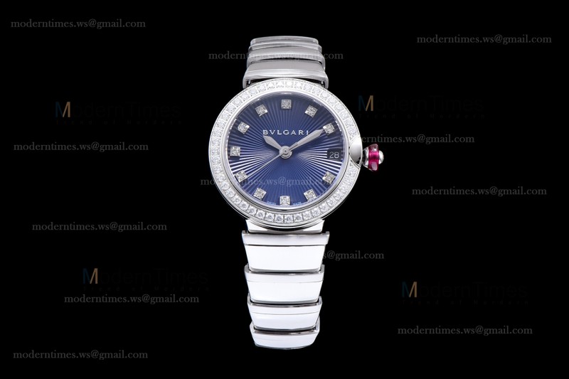 Bvlgari LVCEA Series Diams SS/SS Blu BVF Automatic/Quartz 102195 LU28C6SSD