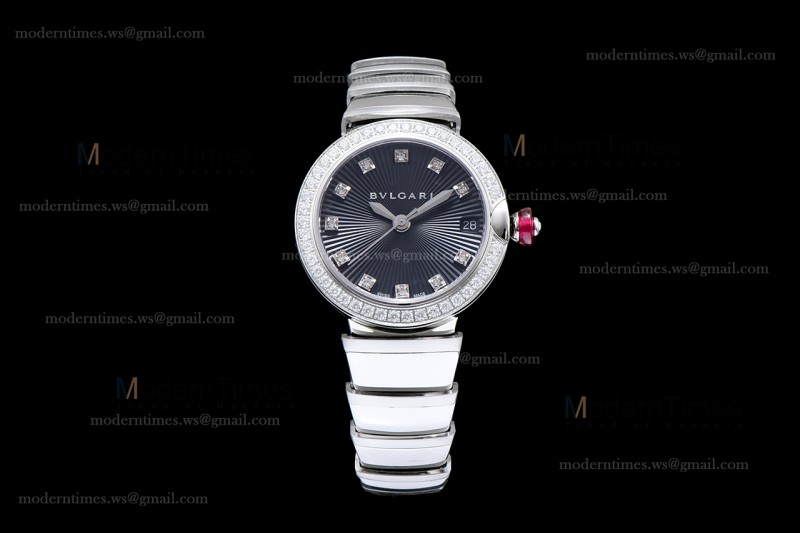 Bvlgari LVCEA Series Diams SS/SS Blk BVF Automatic/Quartz 102195 LU28C6SSD