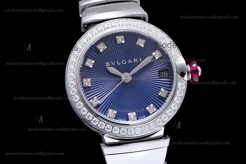 Bvlgari LVCEA Series Diams SS/SS Blu BVF Automatic/Quartz 102195 LU28C6SSD