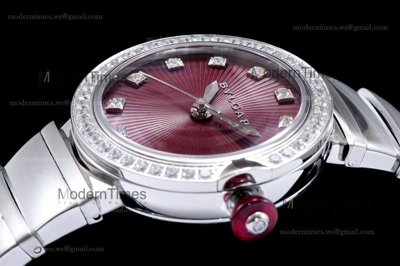 Bvlgari LVCEA Series Diams SS/SS Red BVF Automatic/Quartz 102195 LU28C6SSD