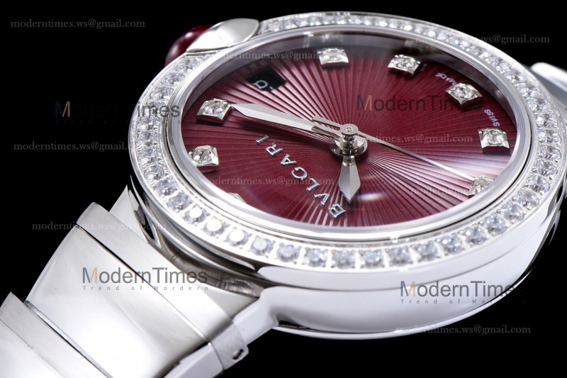Bvlgari LVCEA Series Diams SS/SS Red BVF Automatic/Quartz 102195 LU28C6SSD