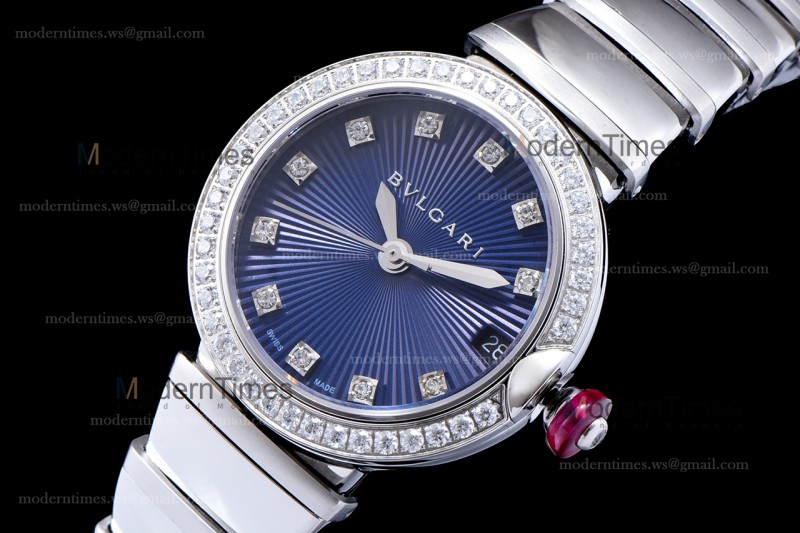 Bvlgari LVCEA Series Diams SS/SS Blu BVF Automatic/Quartz 102195 LU28C6SSD