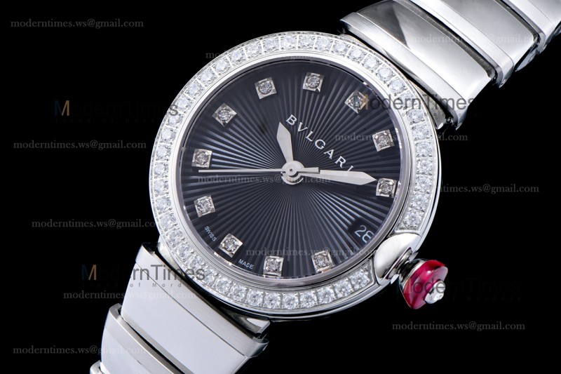 Bvlgari LVCEA Series Diams SS/SS Blk BVF Automatic/Quartz 102195 LU28C6SSD