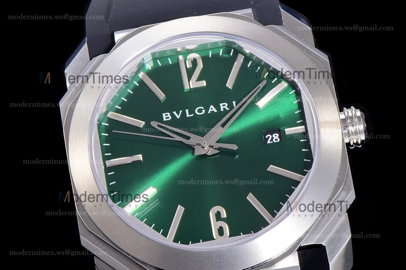 Bvlgari OCTO Series SS/RU Blk/Gre BVF Automatic 102429 BGO38C3SLD