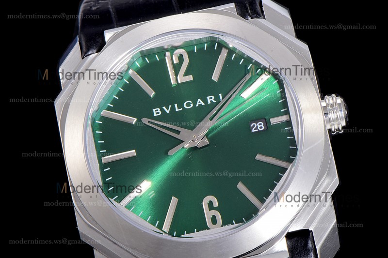 Bvlgari OCTO Series SS/LE Blk/Gre BVF Automatic 102429 BGO38C3SLD