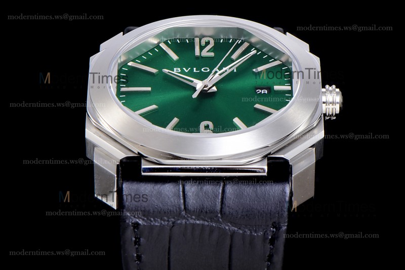Bvlgari OCTO Series SS/LE Blk/Gre BVF Automatic 102429 BGO38C3SLD