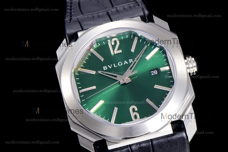 Bvlgari OCTO Series SS/LE Blk/Gre BVF Automatic 102429 BGO38C3SLD
