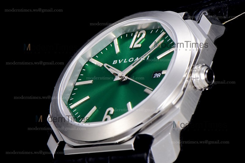 Bvlgari OCTO Series SS/LE Blk/Gre BVF Automatic 102429 BGO38C3SLD