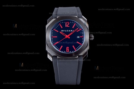 Bvlgari OCTO Series PVD/RU Blk/Blk JIF Quartz 102738