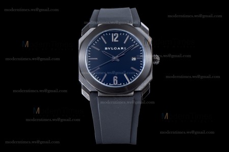 Bvlgari OCTO Series PVD/RU Blu/Blk JIF Quartz 102737