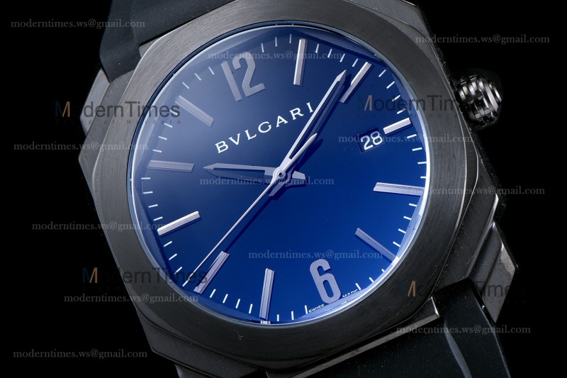 Bvlgari OCTO Series PVD/RU Blu/Blk JIF Quartz 102737
