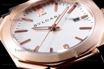 Bvlgari OCTO Series RG/RU Wht/Blk JIF Quartz 102119 BGOP38WGLD