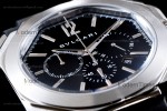 Bvlgari OCTO Series SS/RU Blk/Blk JIF Quartz 102103 BGO41BSLDCH